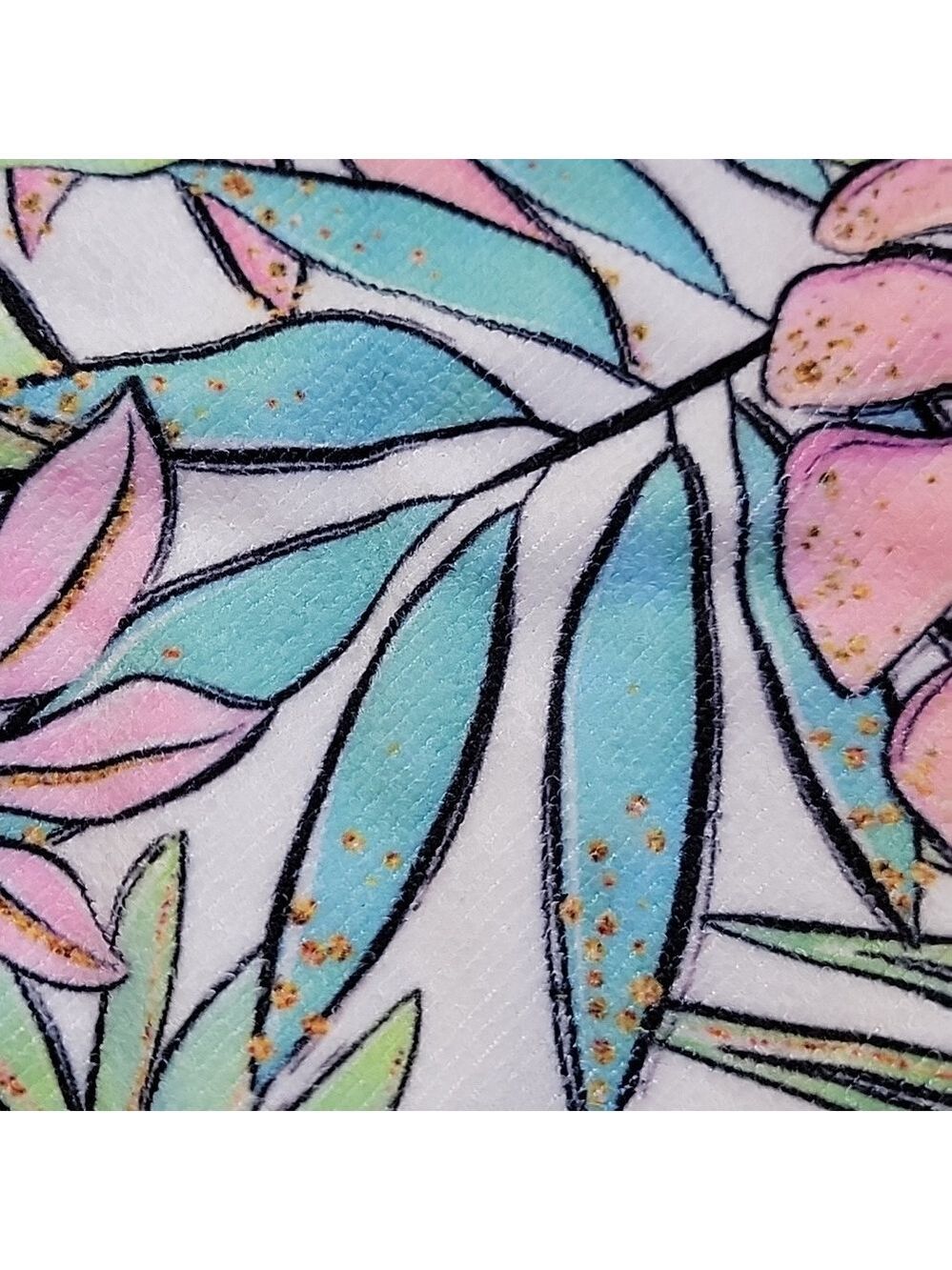 Tropical Leaf Print Round Microfiber Beach Towel EUC/NWOT - Picture 5 of 5